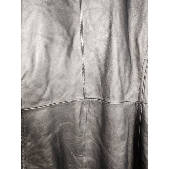 Centigrade Woman's Plus Leather Coat Butter Soft Zip Out Lining Black US/2X Gift - Picture 10 of 10
